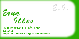 erna illes business card