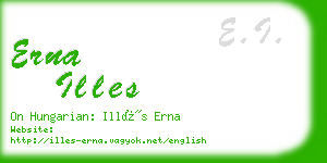 erna illes business card